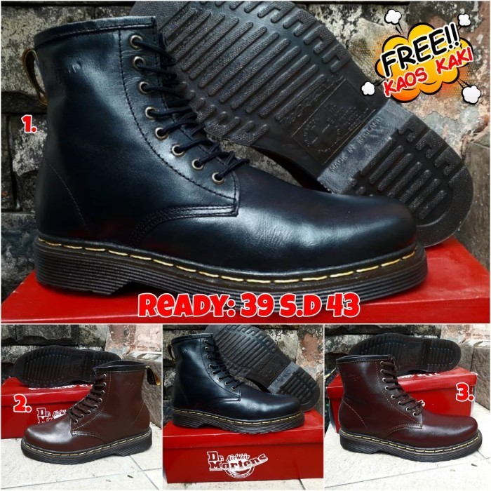 Sepatu Boots Pria Dr Marteen Import - Sepatu Kantor Pria -Sepatu Kulit