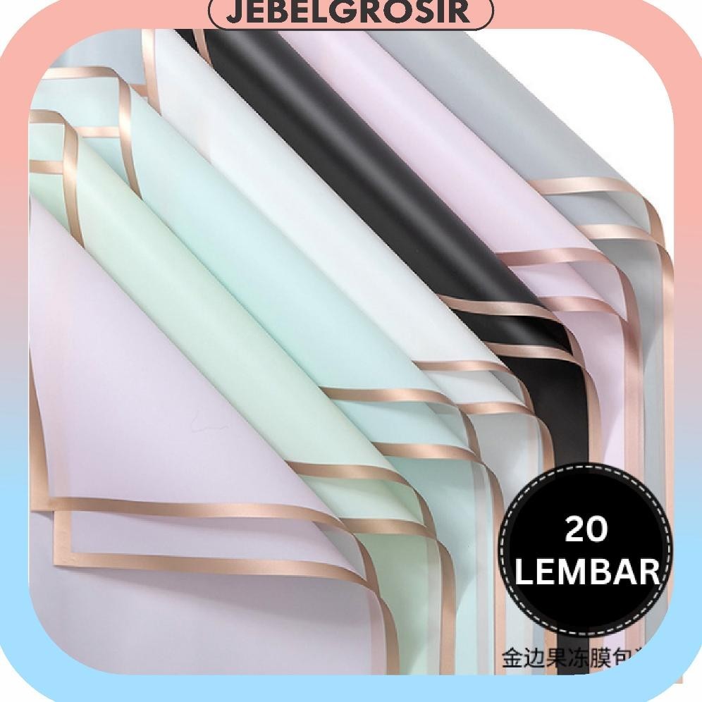 

20 Lembar Flower Wrapping Paper Varian List Gold Kertas Buket Bunga Cellophane Florist B Best Seller