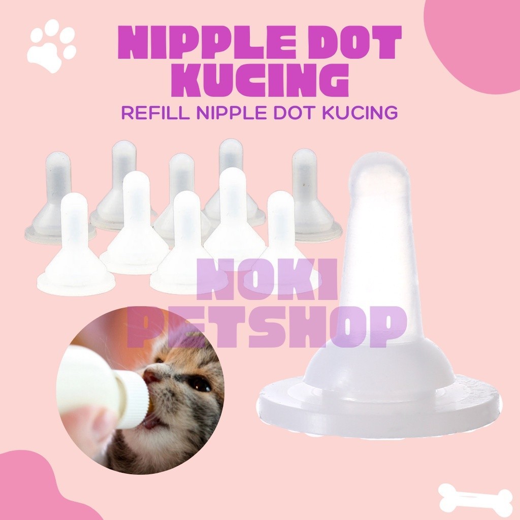 [BISA COD] REFILL DOT BOTOL SUSU KUCING ANJING REFIL DOT KARET BOTOL SUSU CADANGAN DOT BOTOL SUSU HE