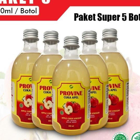 

Paket 5 Botol Provine Cuka Apel Murni 300Ml