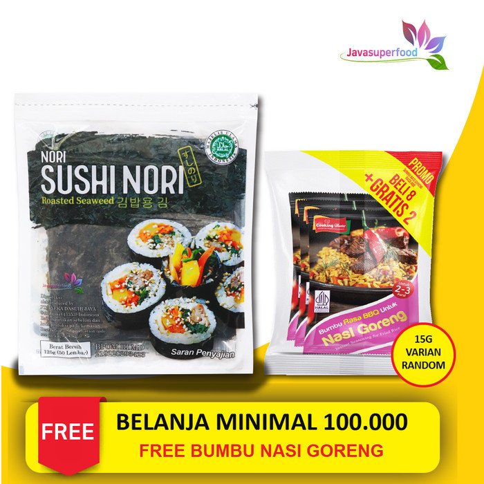 

TERUJI Sushi Nori Seaweed Rumput Laut Panggang HALAL 5/10/20/50 Sheets/lembar