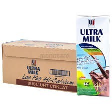 

Ultra milk coklat low fat 250ml perdus isi 24