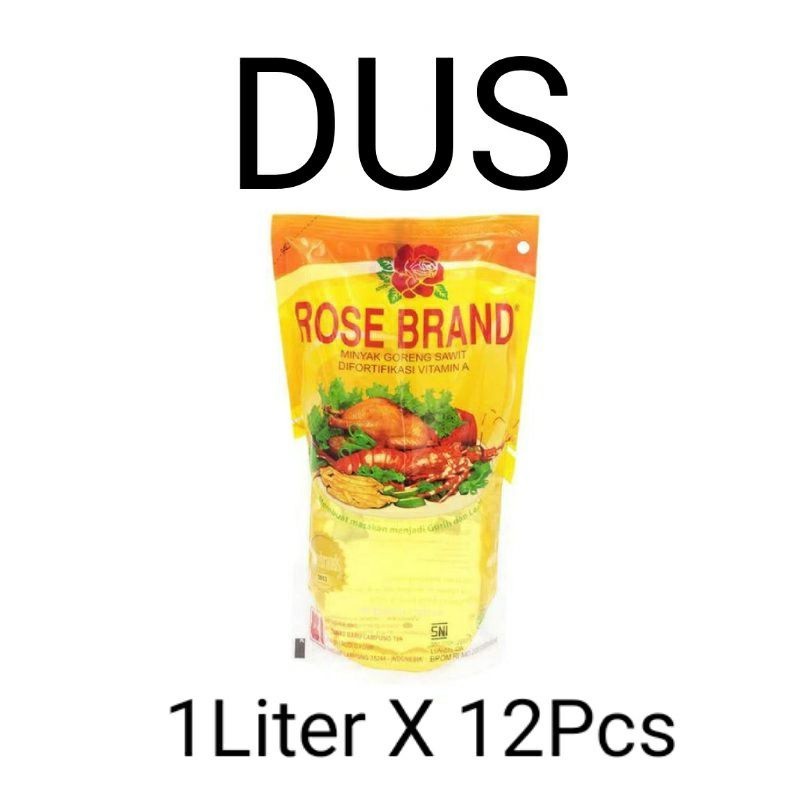 

Minyak rose brand 1lt per dus isi 12pouch