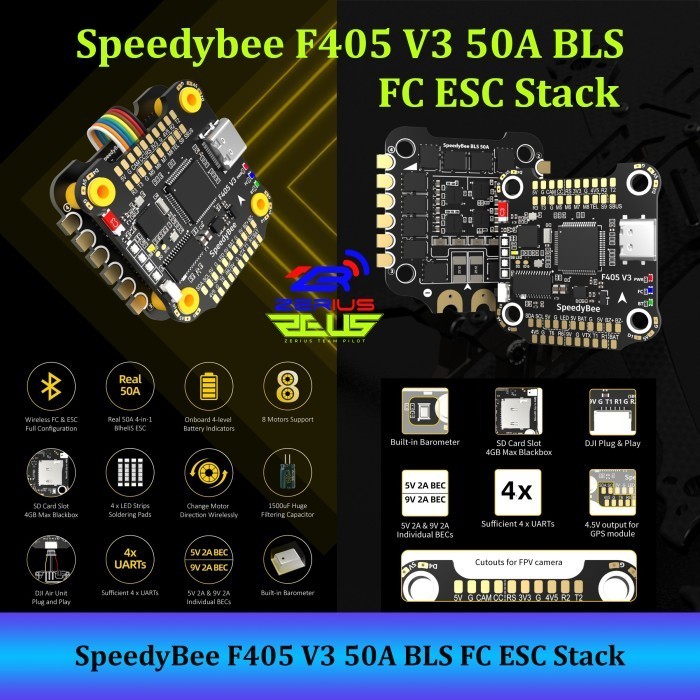 Speedybee F405 V3 50A Bls 3-6S Fc Esc Stack With Bluetooth + Wifi