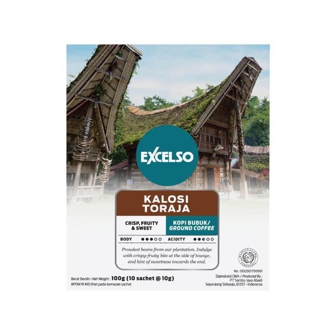 

Excelso Kopi Single Serving Kalosi Toraja Pack Of 5 Folding Box