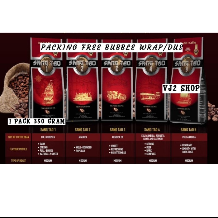 

Kopi Vietnam Trung Nguyen Coffee Sang Tao 450Gr