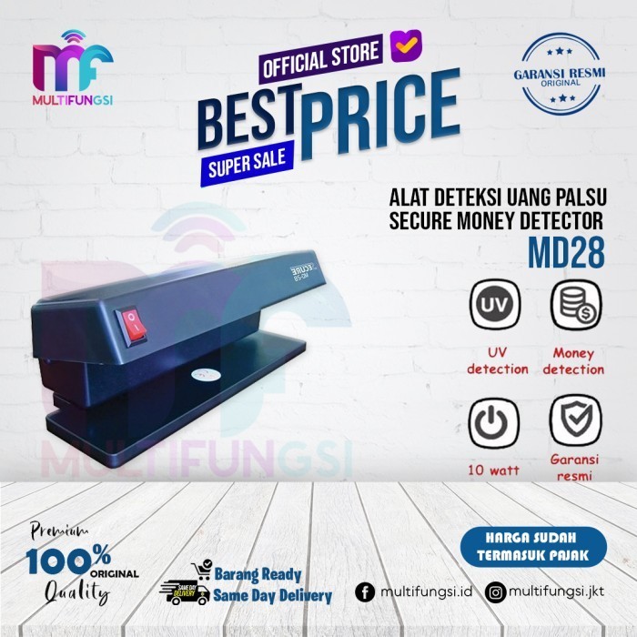 

Terlaris Secure MD-28 Money Detector/Alat Deteksi Uang Palsu MD28 Garansi Resmi SALE