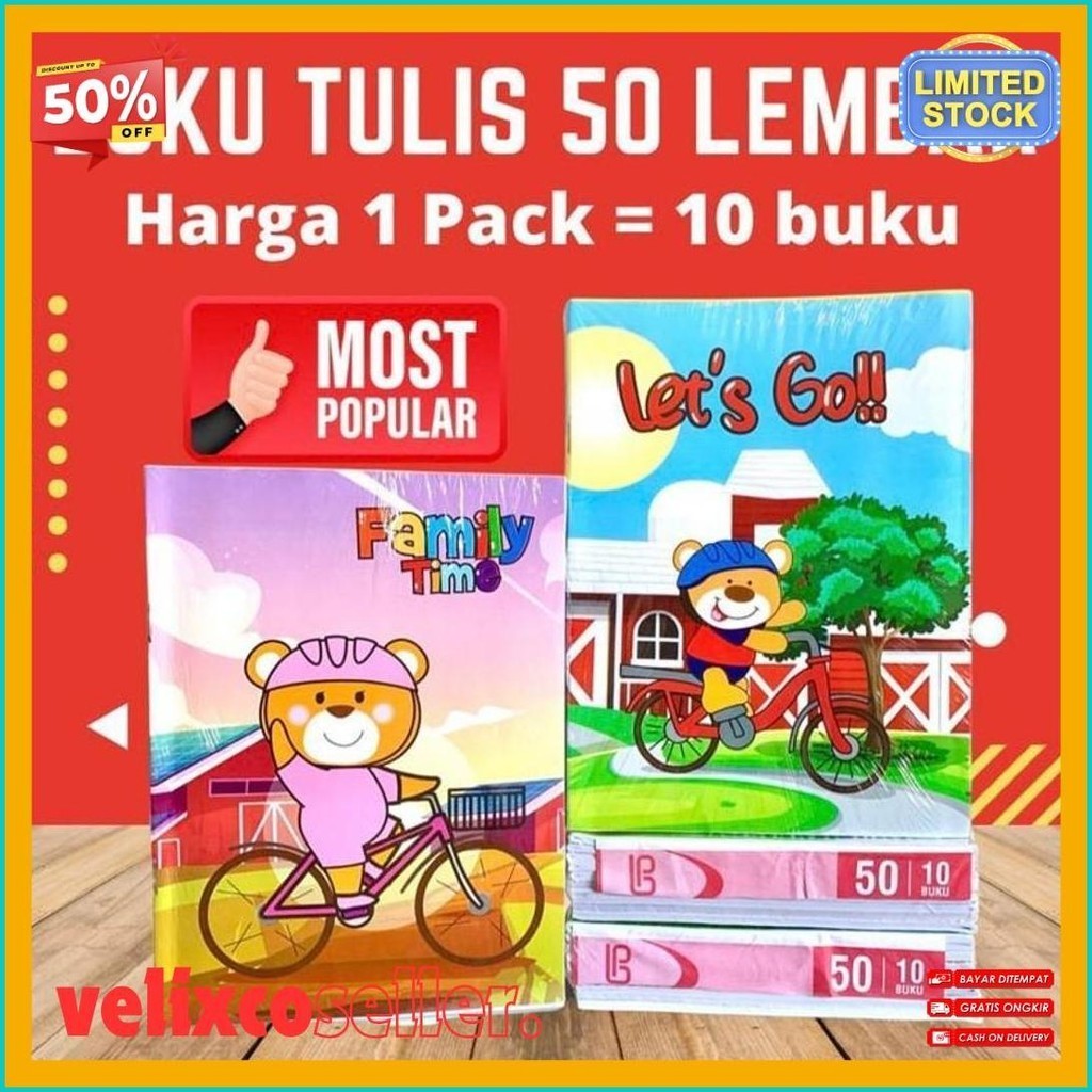

Buku Tulis 50 Lembar 10 Buku (Lagi Diskon)
