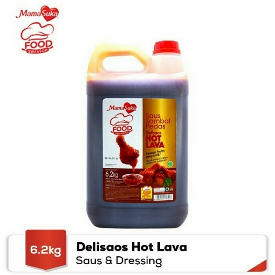 

Mamasuka Delisaos Hot Lava Saus Sambal Pedas 6,2 KG Kemasan Dirigen