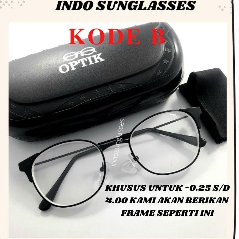 Frame Kacamata Kode Sakuta A&BMinus S/D Minus 8 Desain Elegant Kemenkes Ri Akd 11204810211| Indosung