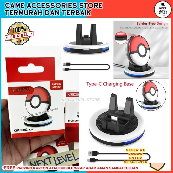 Terlaris PGTECH Charging Base Pokemon Poke Go Plus Type-C Charger Dock GP-358 SALE