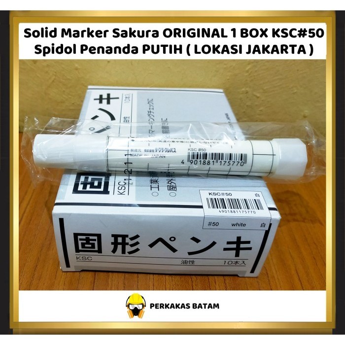 

Sarila Solid Marker Sakura Putih White 1 Box Ksc#50 Spidol Penanda Besi Steel