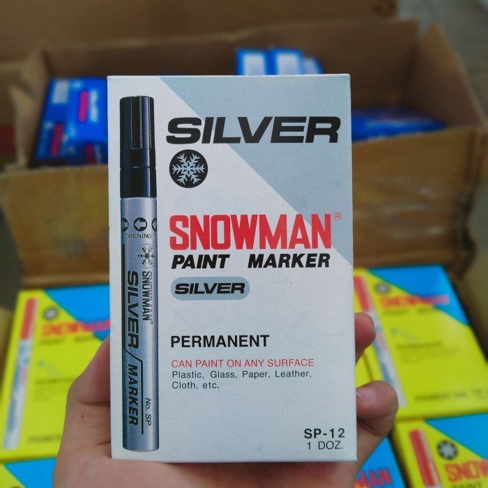 

Sarila Spidol Snowman Marker Snowman Silver I Snowman Paint Marker Silver