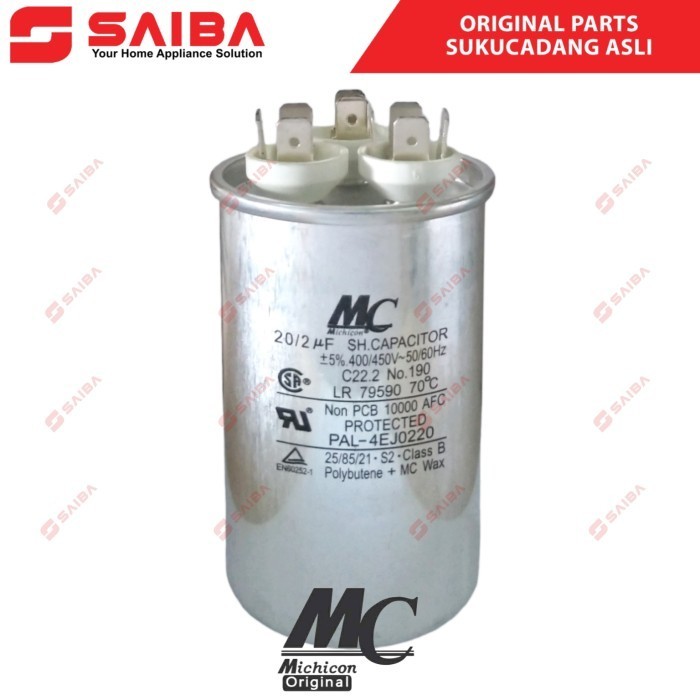 Kapasitor Capacitor AC LG, Panasonic 3/4pk 20+2 uf Original MC