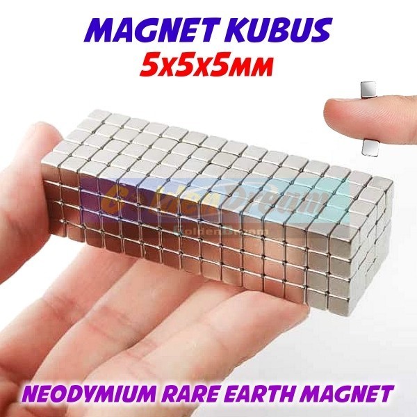 

Magnet Kubus 5X5X5Mm Cube 5Mm Kotak Persegi 5X5X5 Neodymium Block 5*5