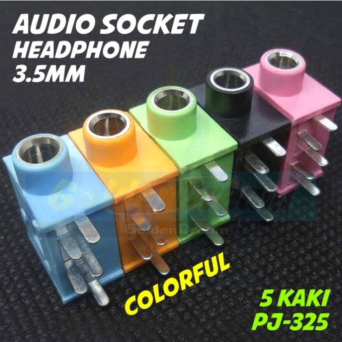 Pj325 Soket Audio 3.5Mm Headphone Jack Aux Socket 5 Pin Pj 325 215 3.5