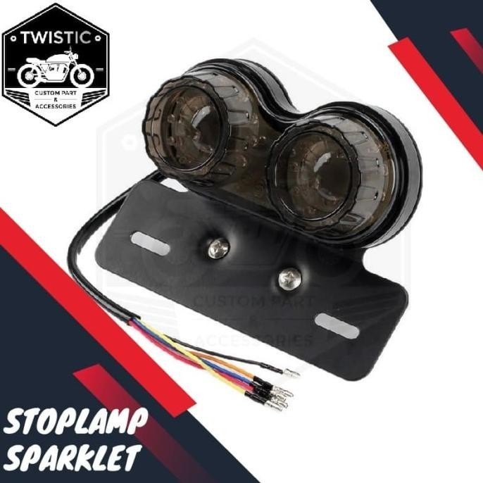 Stoplamp Sparklet Lampu Belakang Motor Kawasaki W175 Cb Harley Triumph