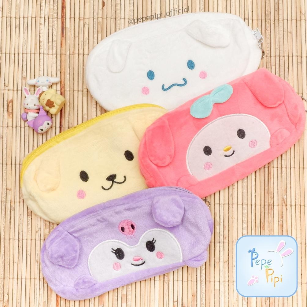

Hot Kotak Pensil Plushy Sanrio Tangan Kuromi Pom Purin Cinnamoroll My Melody Tempat Pensil Plush Wadah Pensil Kostak Pouch Makeup Kosmetik Garansi