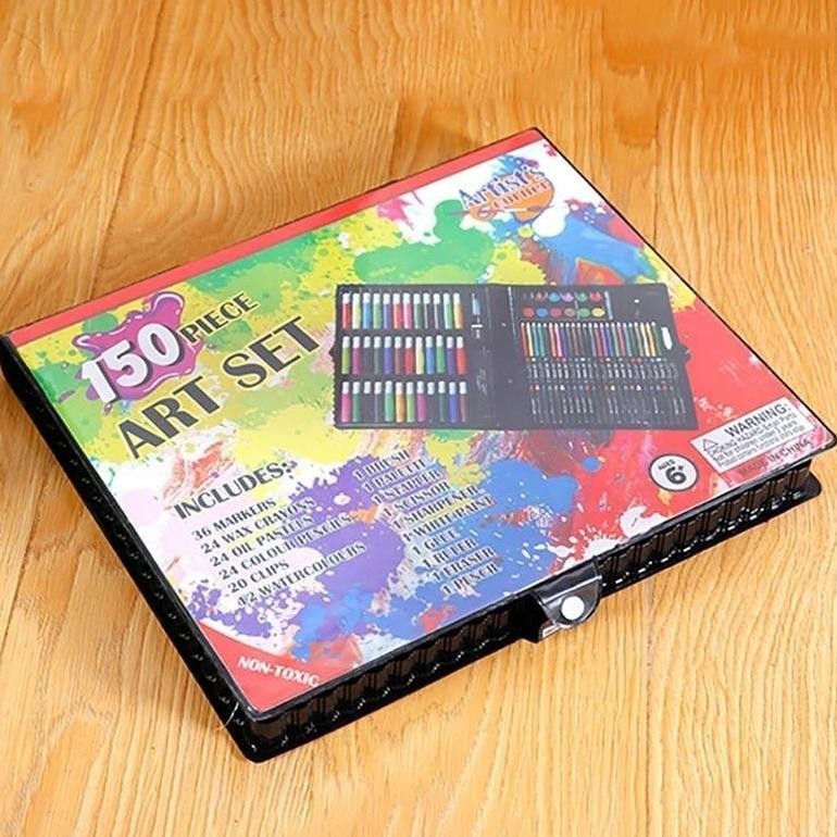 

150Pcs Crayon Set Art Set Isi 150 Pcs Pensil Warna Set Anak Crayon Full Set Alat Lukis Cat Krayon