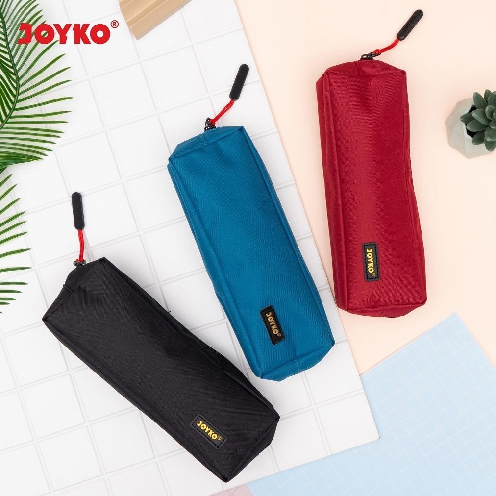 

(1 Pcs) Tempat Pensil Kain Zipper JOYKO PC-5016 Pen Pencil Spidol Creative Soft Case Hitam Black / Biru Blue / Merah Red