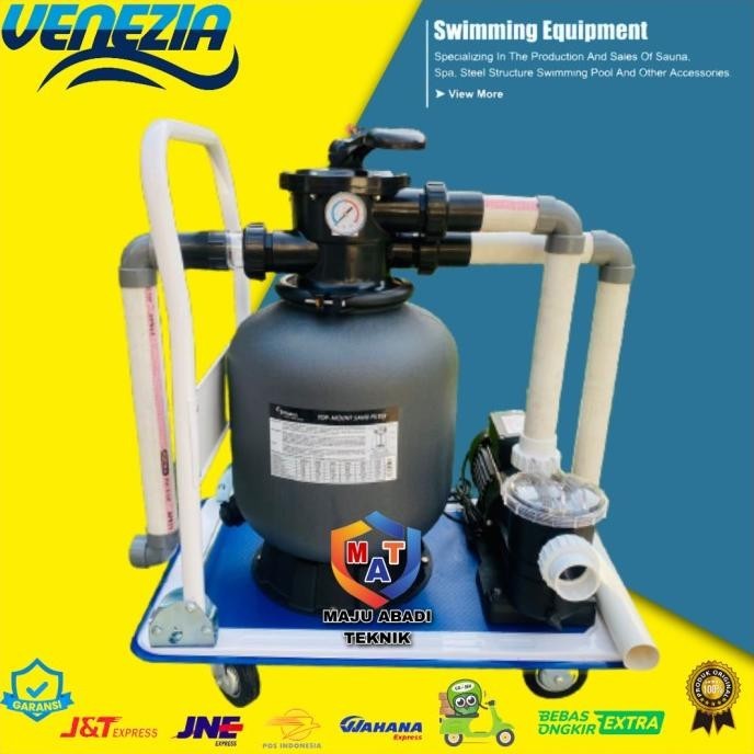 Paket Pompa Vacum Kolam Renang Portable Troli Mesin Pompa Kolam Renang Tersedia
