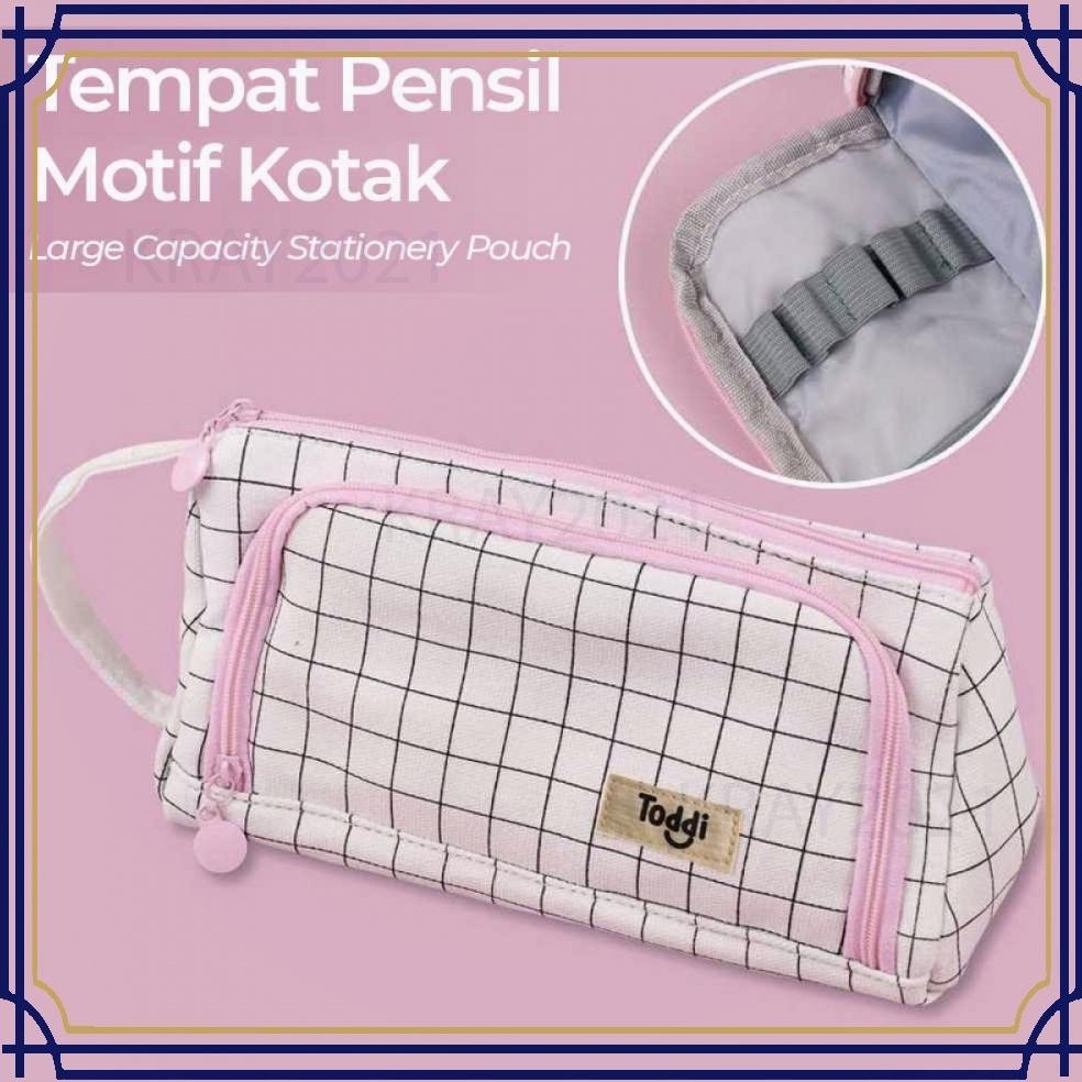 

Oy58 Tempat Pensil Large Capacity Motif Garis - PB01 Sale