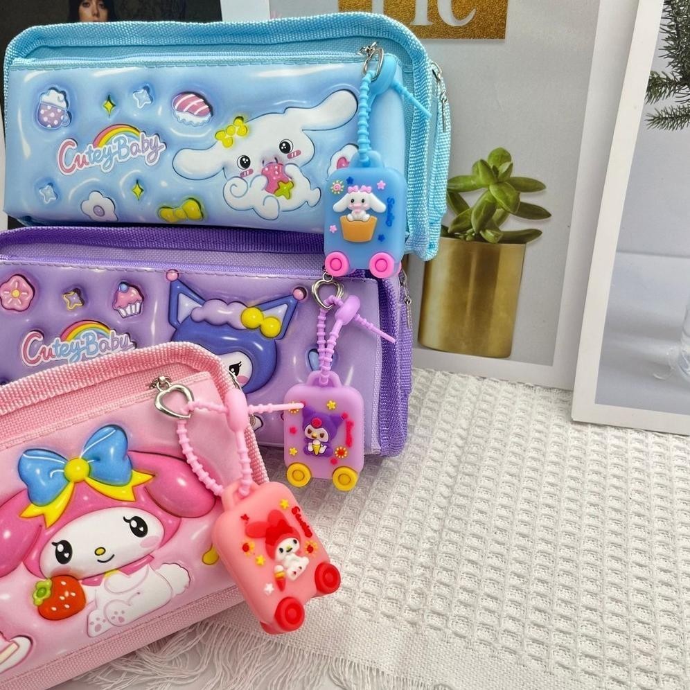 

Special Promo AUN Kotak pensil motif sanrio keychain kuromi / melody / cinnamoroll tempat pensil sanrio Berkualitas