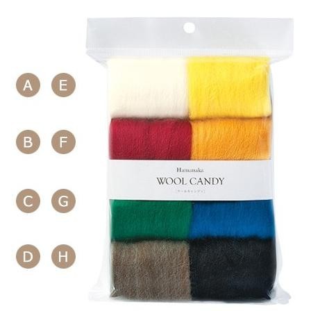 Felt wool wool candy needle felt Hamanaka 8 warna set 441-121