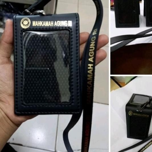 

Name Tag Id Card Tempat Kartu Plus Tali Logo Mahkamah Agung Ri 2 Muka