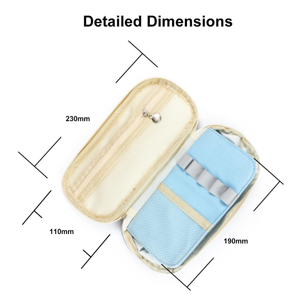 

SeamiArt Kawaii Flexible Macaron Multifunction 2 Layers Pencil Case Pen Bag Tas pensil Kantong pen