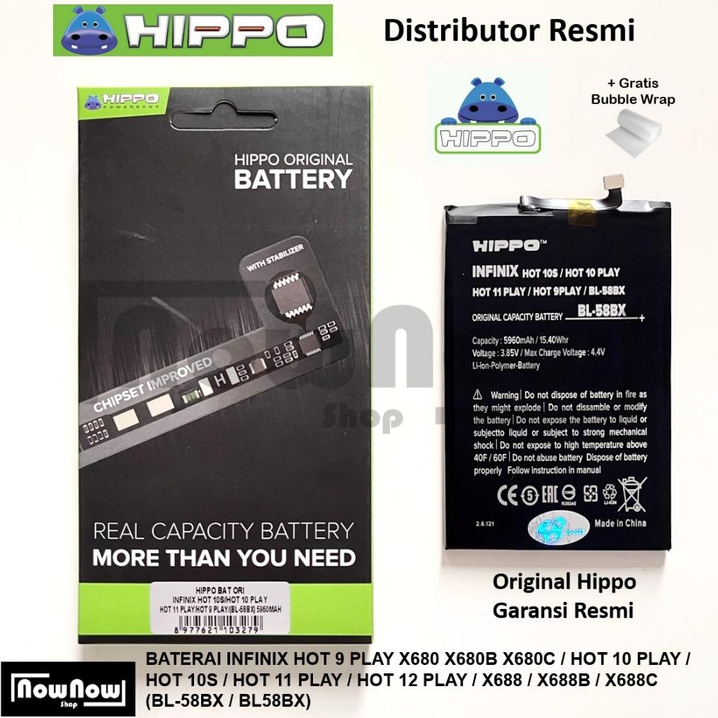 (PROMO) Baterai Hippo Infinix HOT 9 PLAY X680 X680B X680C / HOT 10 PLAY / HOT 10S / HOT 11 PLAY / HO