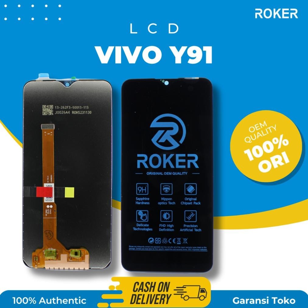 (DISKON) LCD TOUCHSCREEN VIVO Y91 Y91C Y93 Y93C Y95 Y1S LCD TS FULLSET ORIGINAL BY ROKER