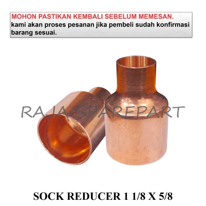 populer] SOCK PIPA TEMBAGA / SOCK REDUCER AC TEMBAGA / SOCK REDUCER 1 1/8 X 5/8