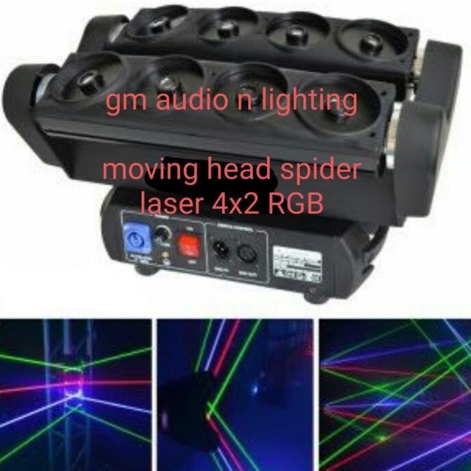 Moving Head Spider Laser 4X2 Rgb