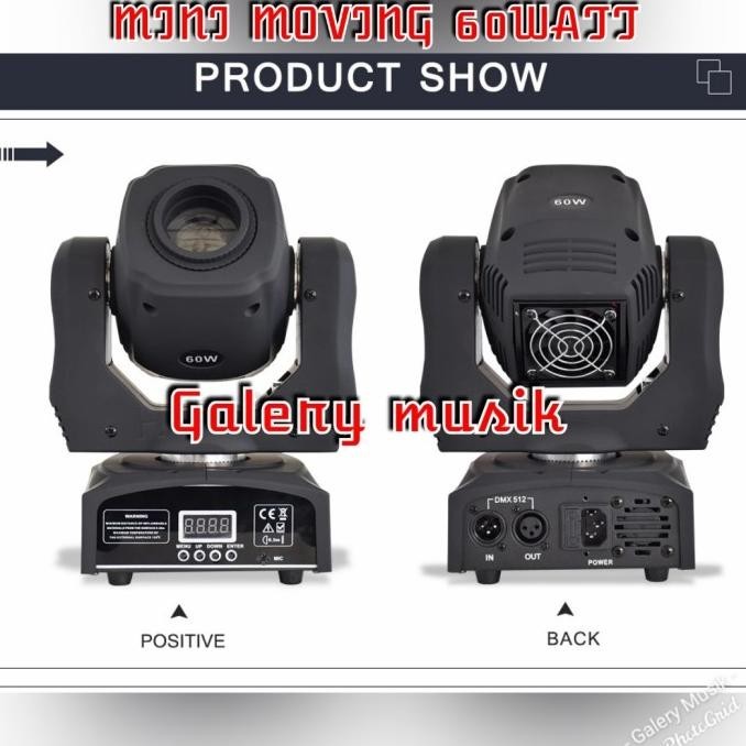 Moving Head Beam 60W Murni 8 Gobo Fullcolor Sesuai Gambar & Video Asli