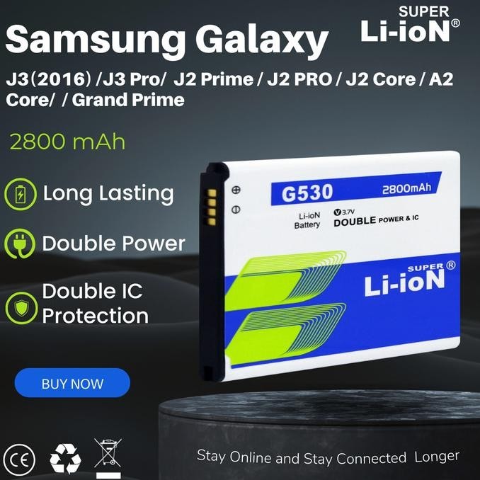 Super Li-ioN Baterai Samsung Galaxy J3/J3 Pro/J2 PRO/GRAND PRIME