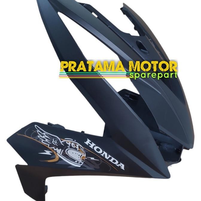 Cover Tameng Body Depan Beat Street K1A Hitam Doff 2020 2021 2022 2023