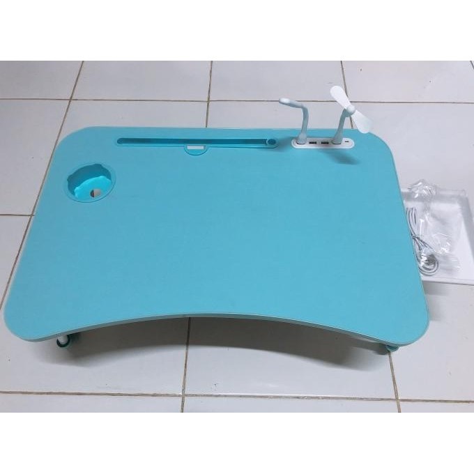 Meja Belajar USB Meja Laptop Laci Meja Lipat USB + Laci