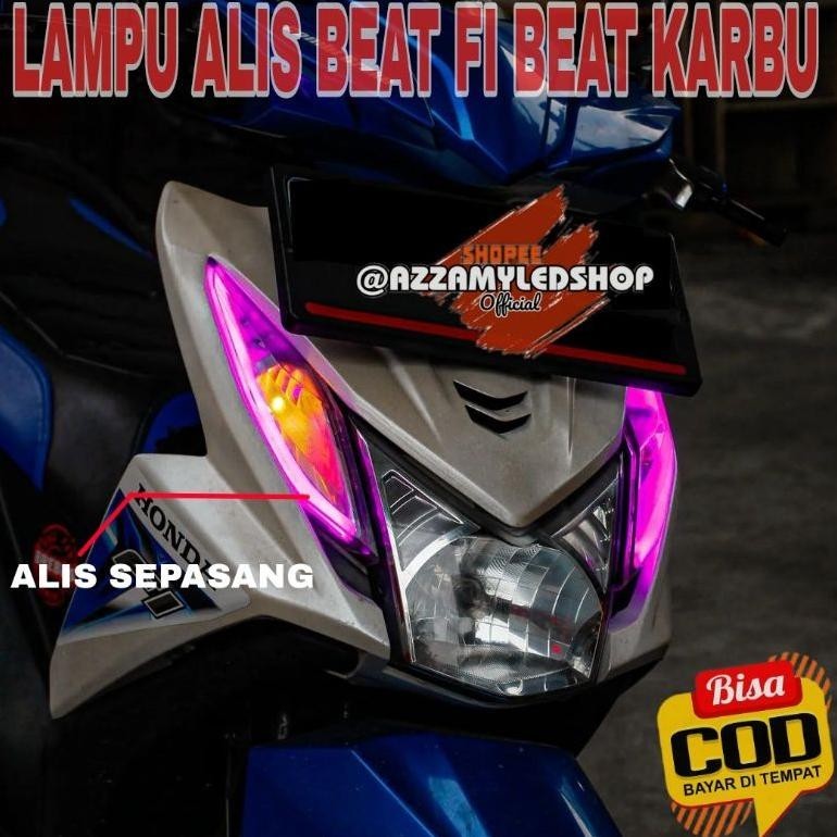 Murah Lampu Alis Led Drl Alis Flexible Lentur Beat Fi Beat Karbu No Bintik Terang Berkualitas