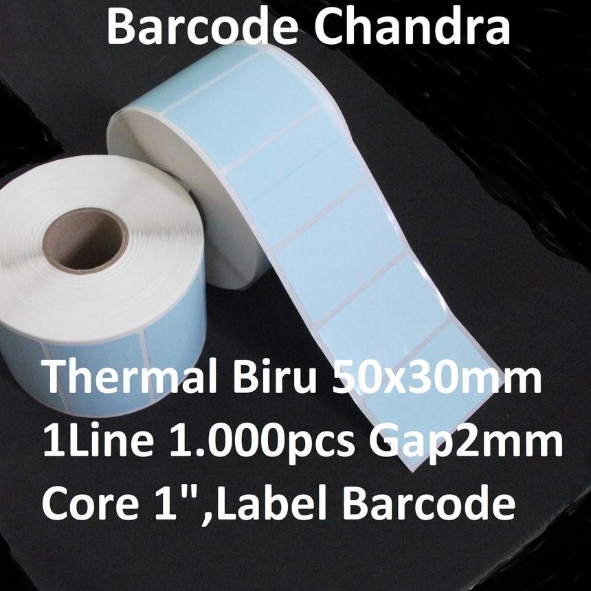 

Thermal U 50X30Mm 1Line 1000Pcs Gap 2Mm Core 1 Inchi / Label Stiker Barcode