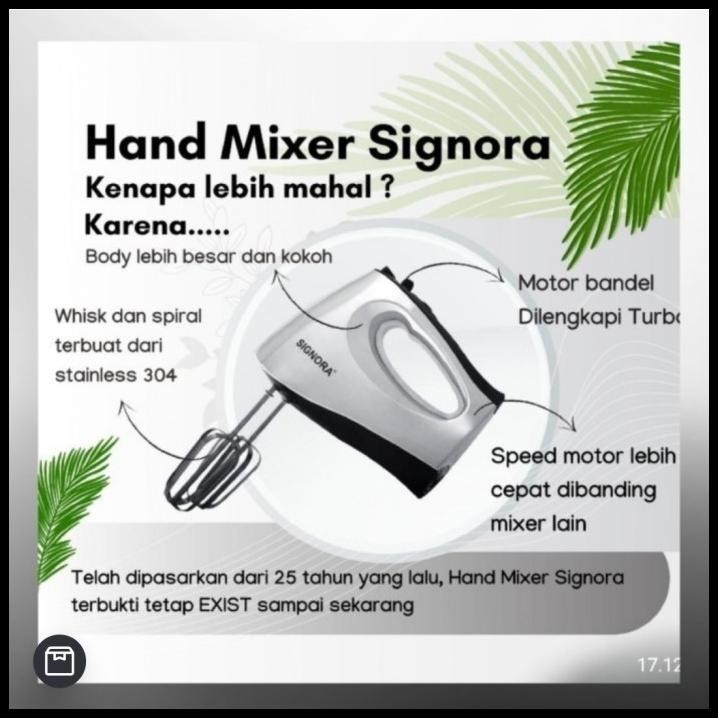 Hand Mixer Signora Mixer Roti Donat Bakpao Kue