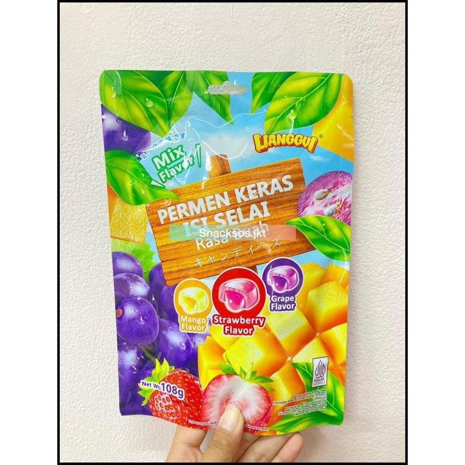 

Lianggui Hard Candy Permen Keras Isi Selai Buah Mix Flavour