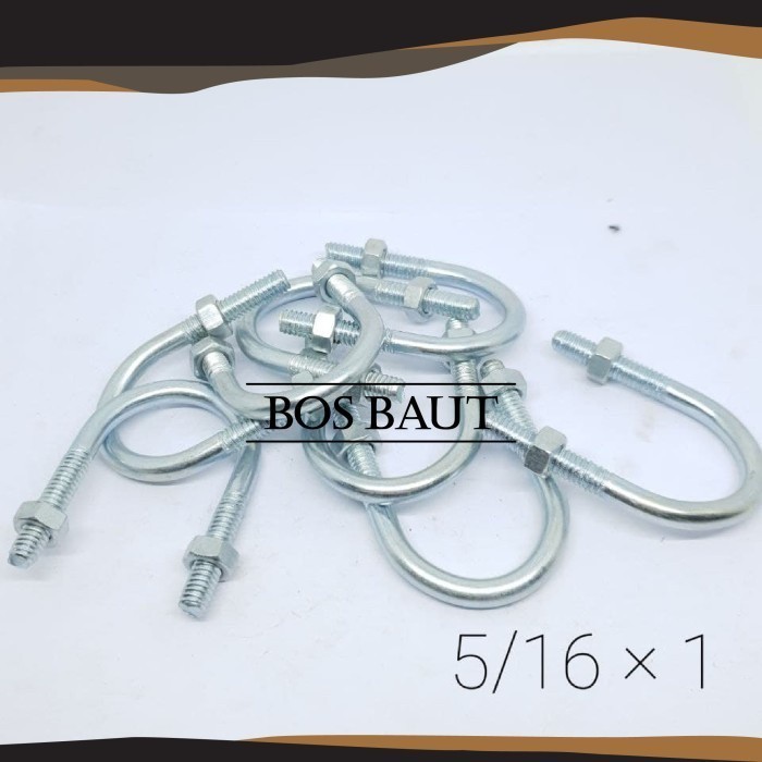 Baut U - U Bolt Galvanis 5/16" x 1"