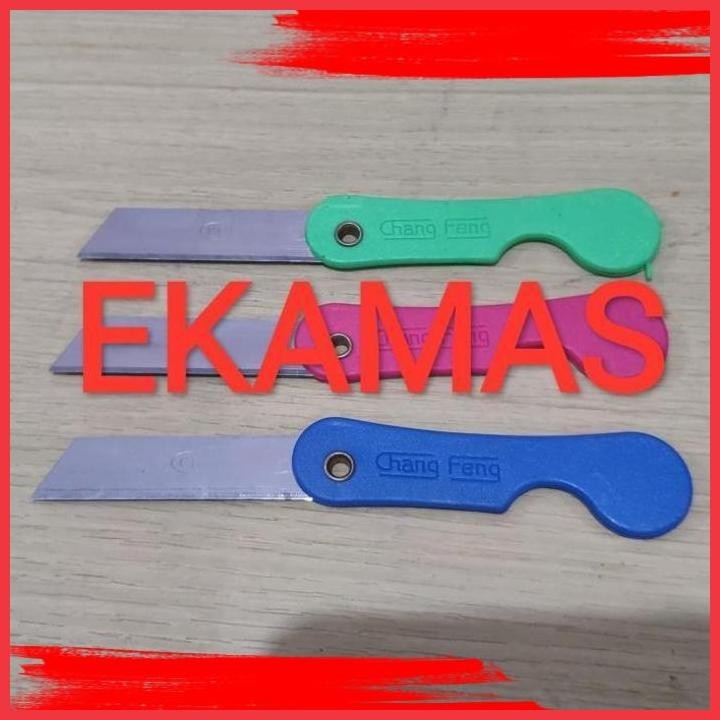 

(ekam) pisau silet lipat mini pensil pencil cutter cuter knife knive kain