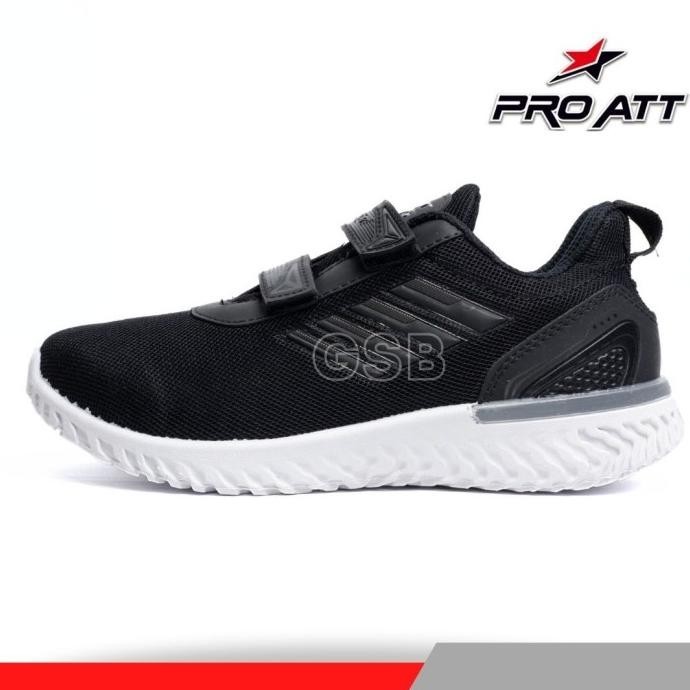 SEPATU SEKOLAH ANAK PEREMPUAN LAKI SD SMP PRO ATT TEC 890V HITAM PUTIH