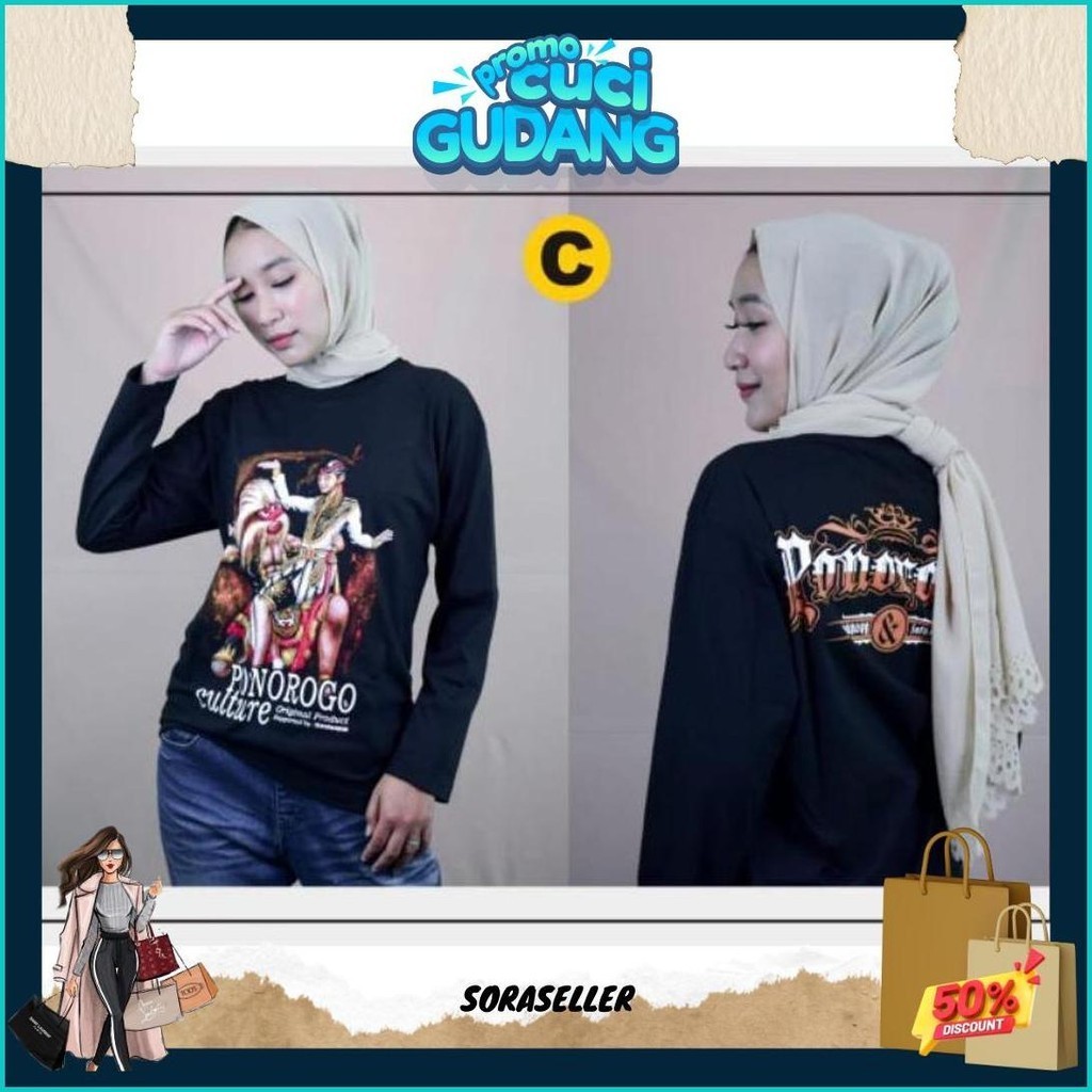 (Ola) Kaos Reog Ponorogo Lengan Panjang