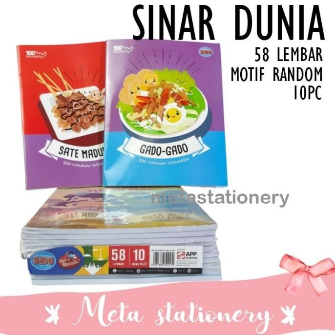 

Buku Tulis Garis Dua Sinar Dunia 58 lembar 1pak