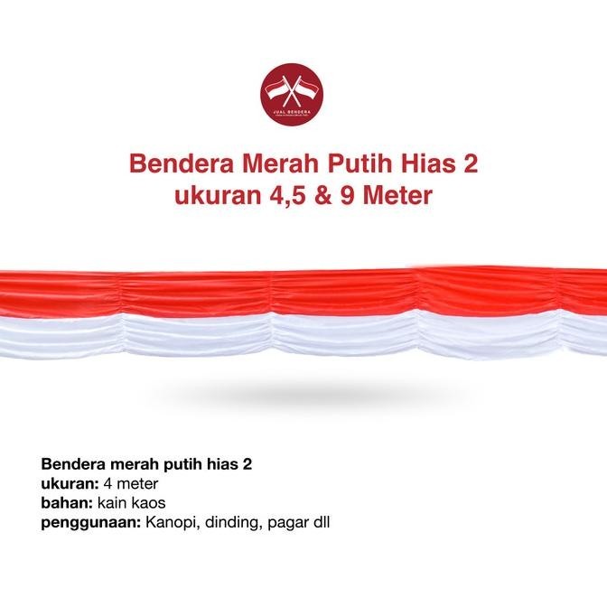 :<:<:<:<] bendera hias banner merah putih -kain peles