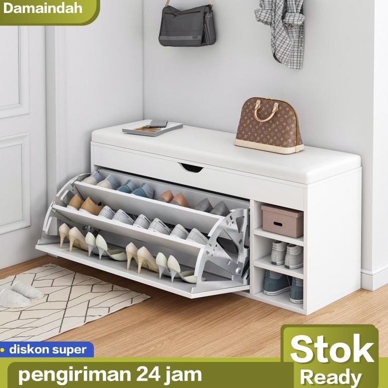 Rak Sepatu Duduk Sofa / Rak Sepatu / Rak Sepatu dan Bangku MultifungsI/ Lemari Sepatu Dengan Dudukan