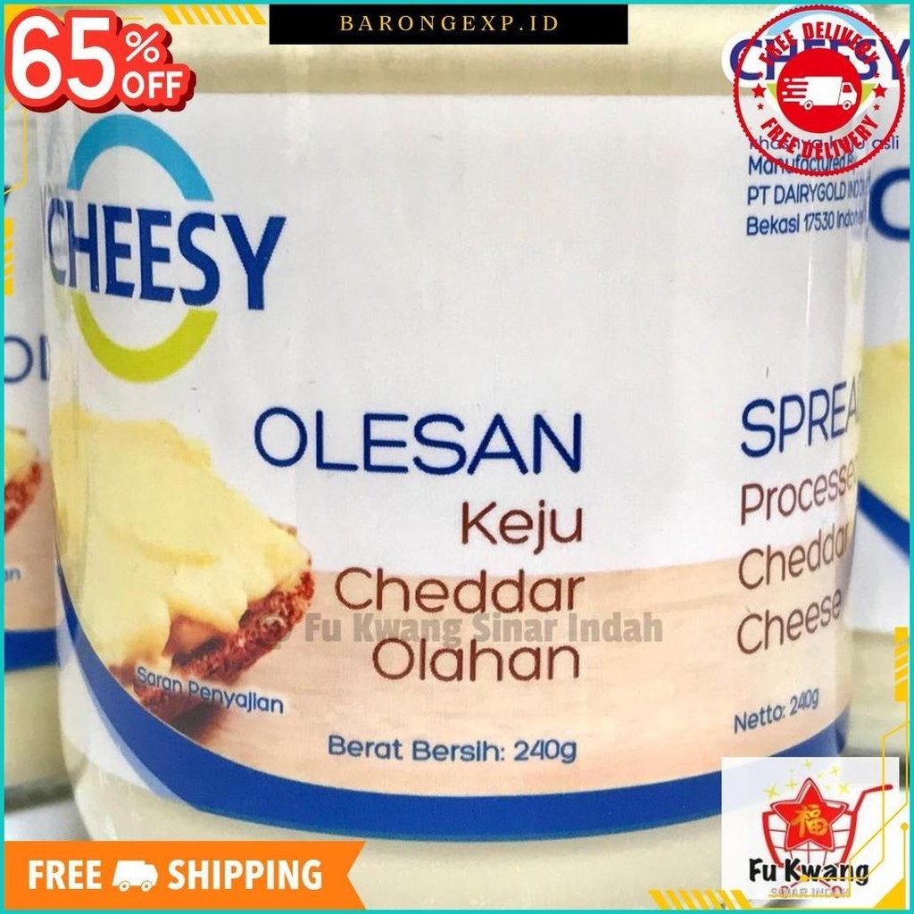 

Cheesy Spread Selai Olesan Roti Keju Cheddar Olahan 240 Gram Gratis Ongkir